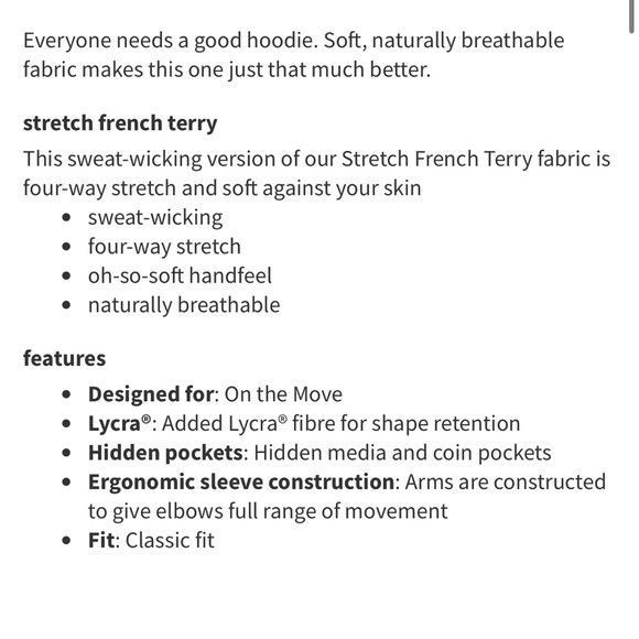 Lululemon City Sweat Pullover Hoodie French Terry Astral Classic Navy Blue M - Picture 7 of 7